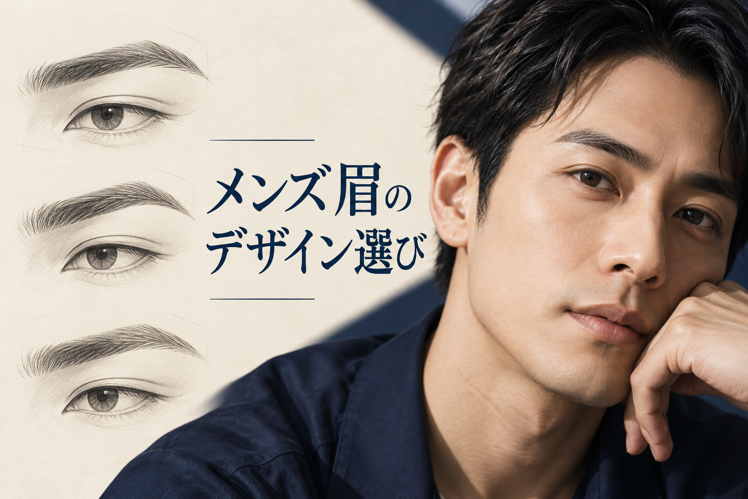メンズ眉毛デザインの選び方|ナチュラル・平行・アーチ眉の違い