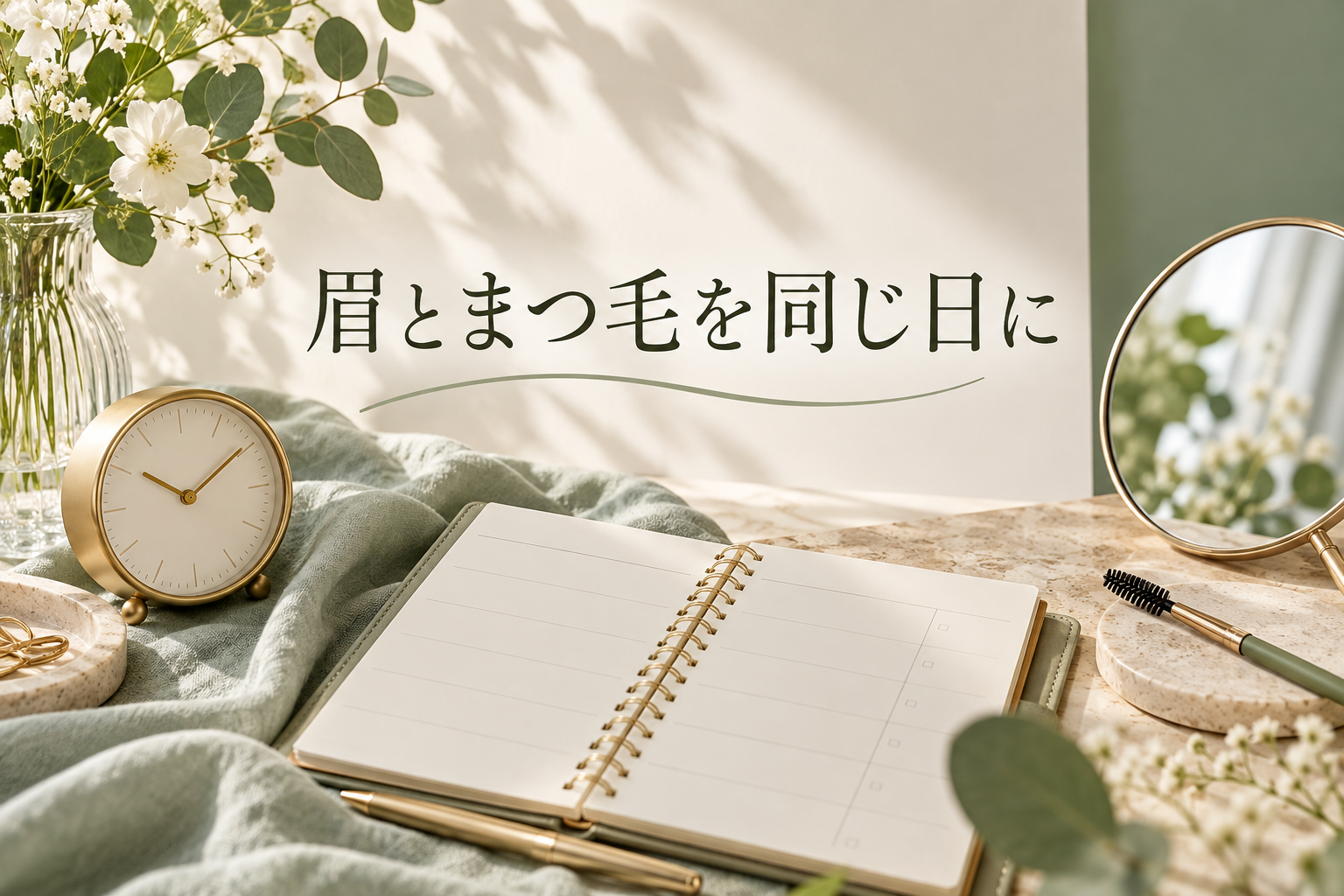 眉毛とまつ毛パーマは同じ日にできる?SMAUセット予約の流れと準備